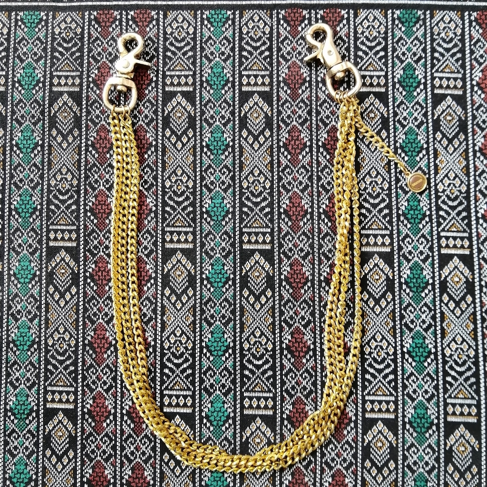 Y2K Gold Tone Pants Chain